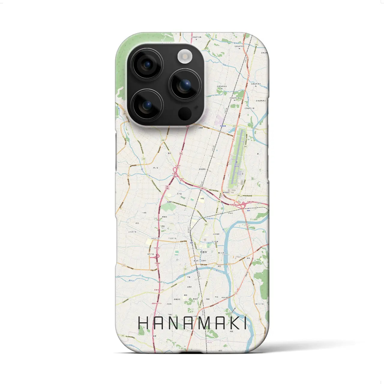 【花巻(岩手県)】地図柄iPhoneケース(バックカバータイプ)