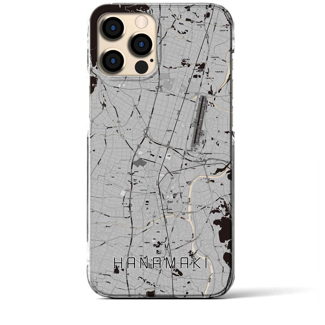 【花巻(岩手県)】地図柄iPhoneケース(クリアタイプ)