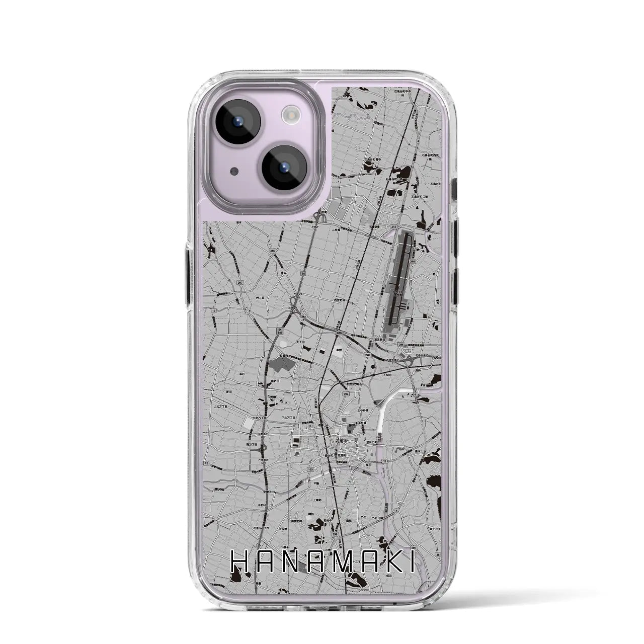 【花巻(岩手県)】地図柄iPhoneケース(MagSafeタイプ)