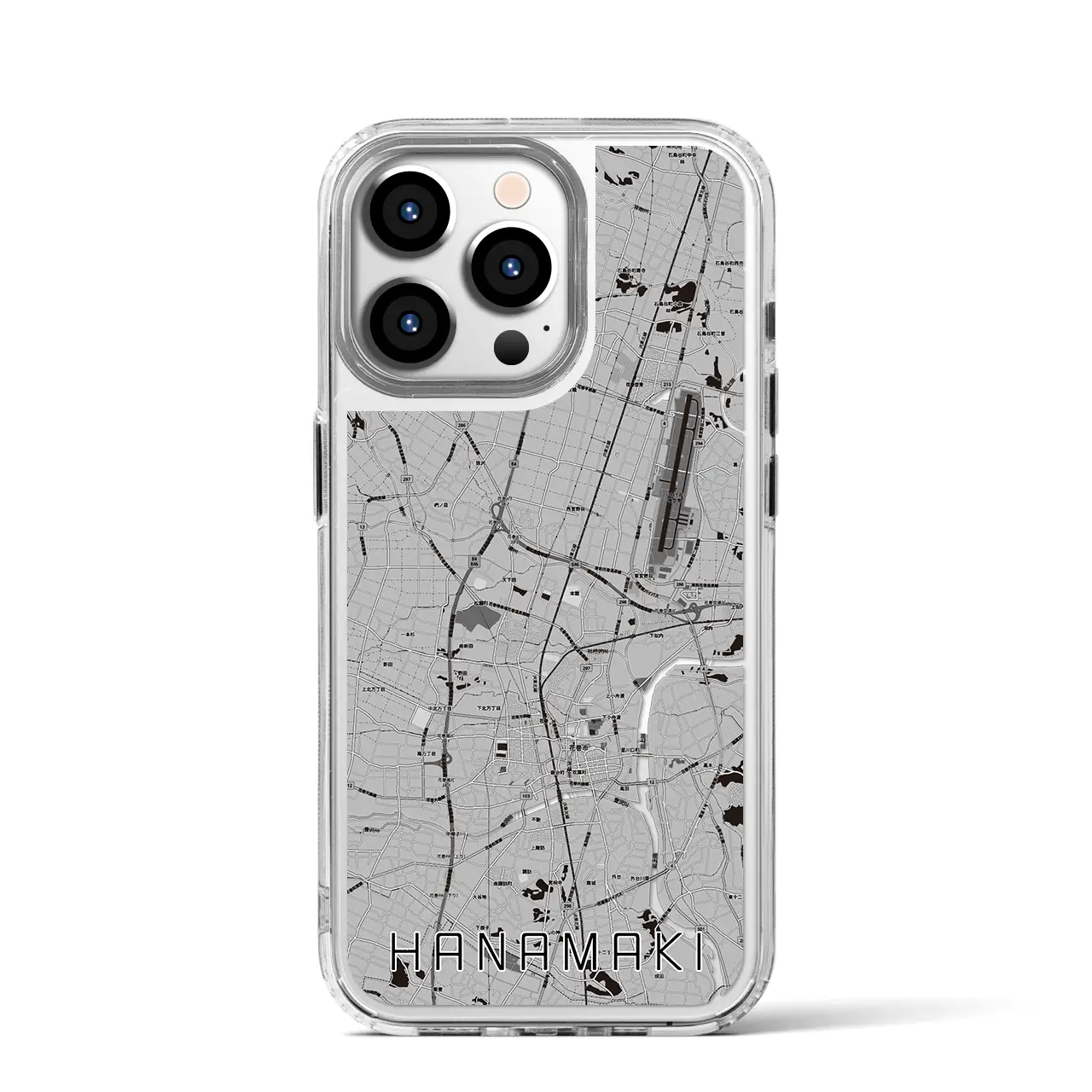 【花巻(岩手県)】地図柄iPhoneケース(MagSafeタイプ)