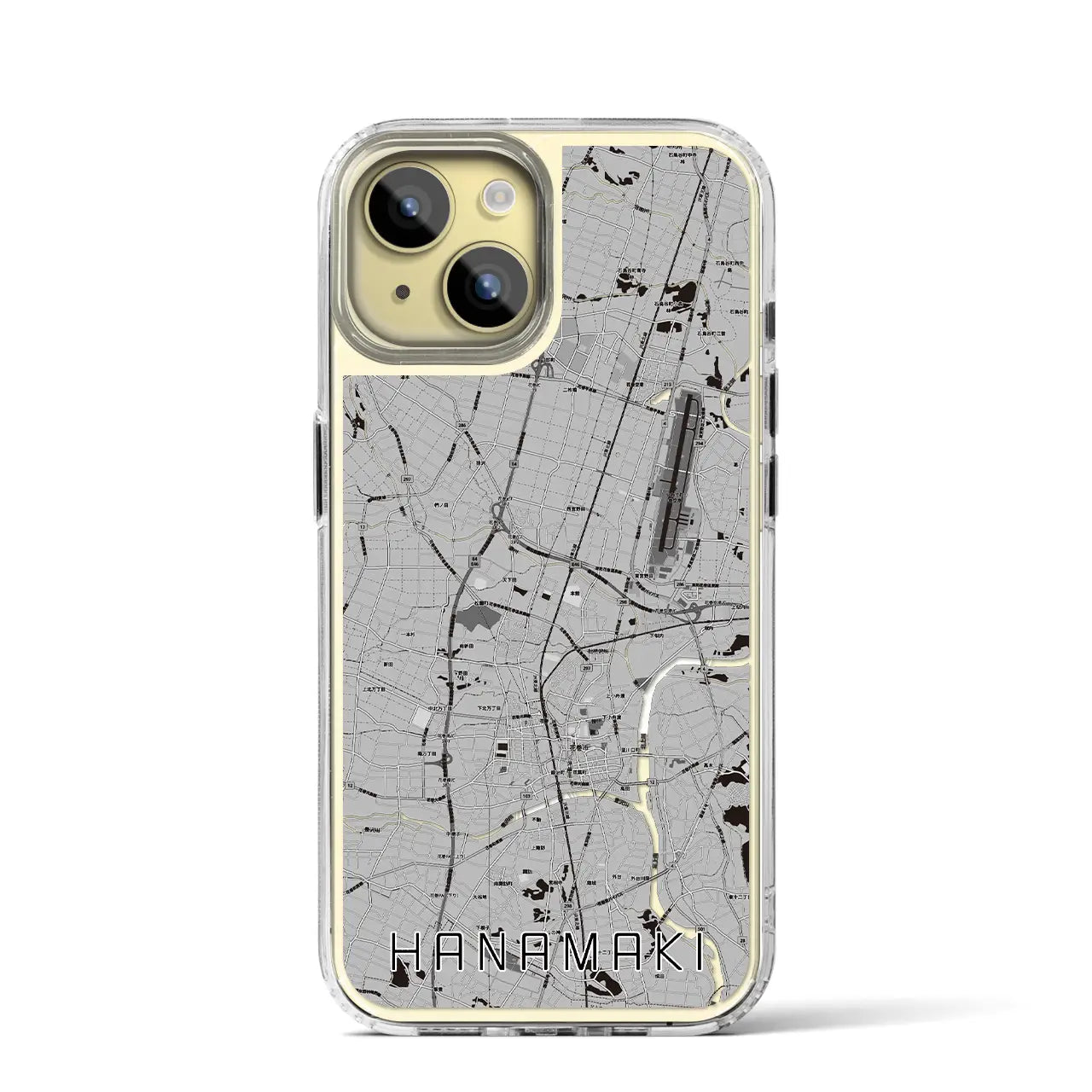 【花巻(岩手県)】地図柄iPhoneケース(MagSafeタイプ)