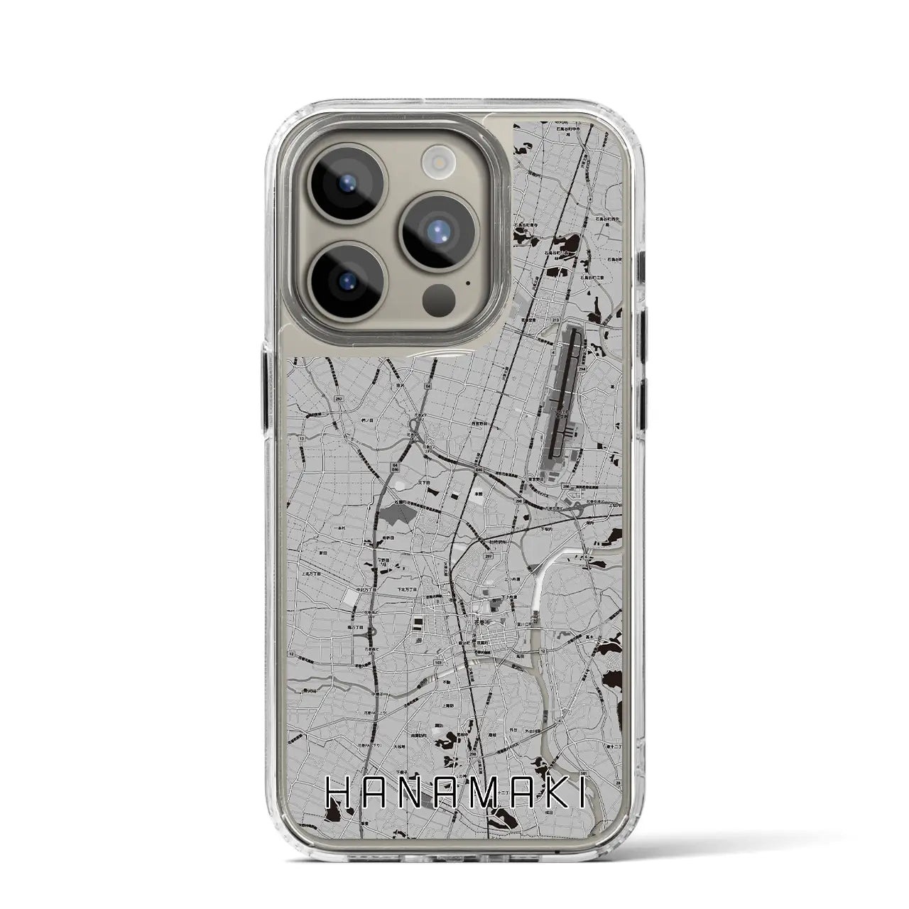 【花巻(岩手県)】地図柄iPhoneケース(MagSafeタイプ)