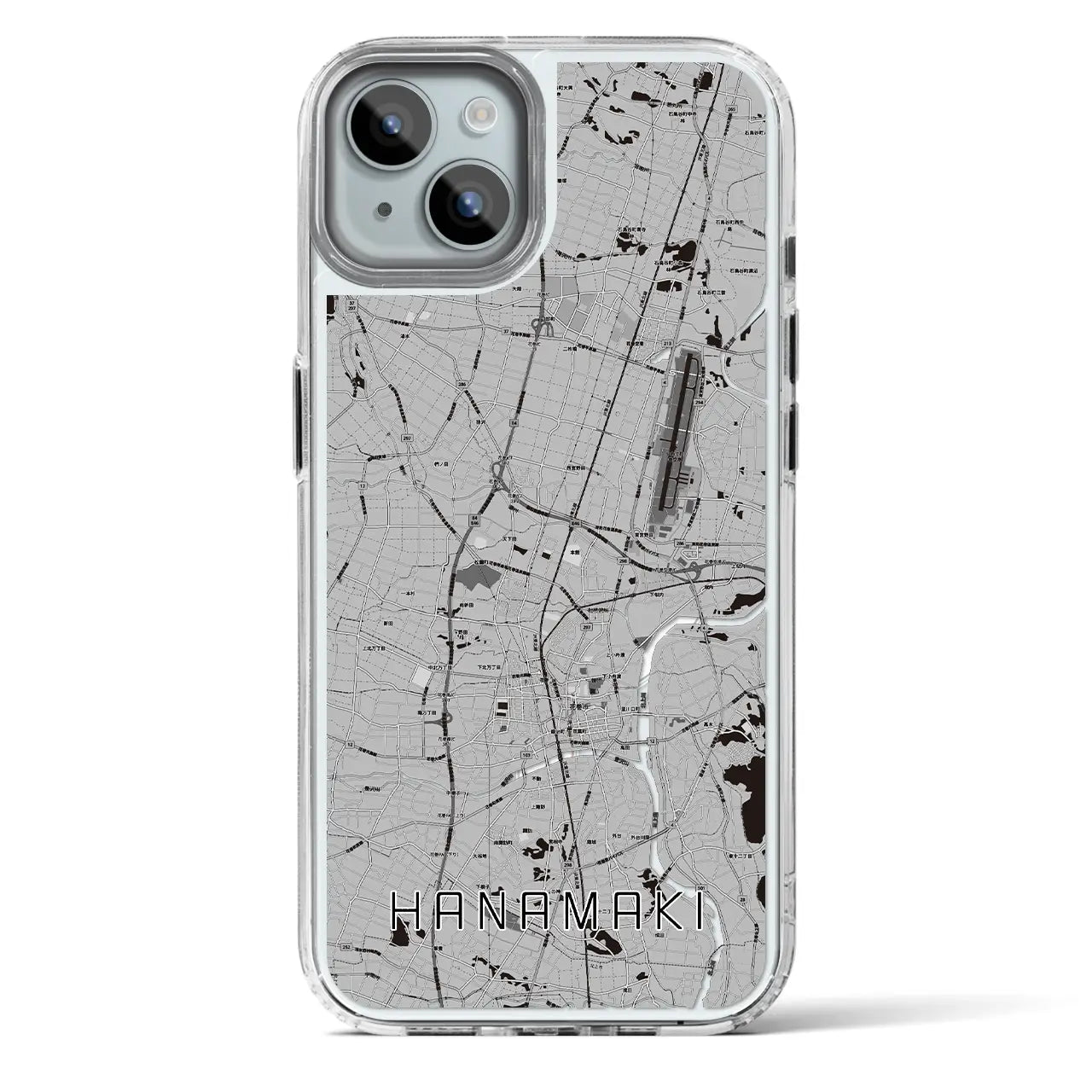【花巻(岩手県)】地図柄iPhoneケース(MagSafeタイプ)