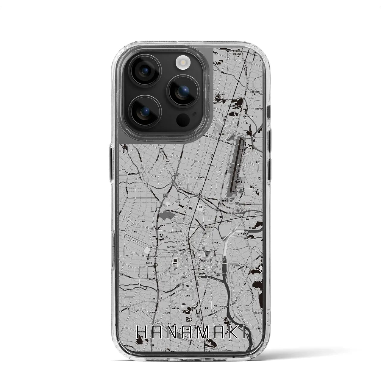 【花巻(岩手県)】地図柄iPhoneケース(MagSafeタイプ)