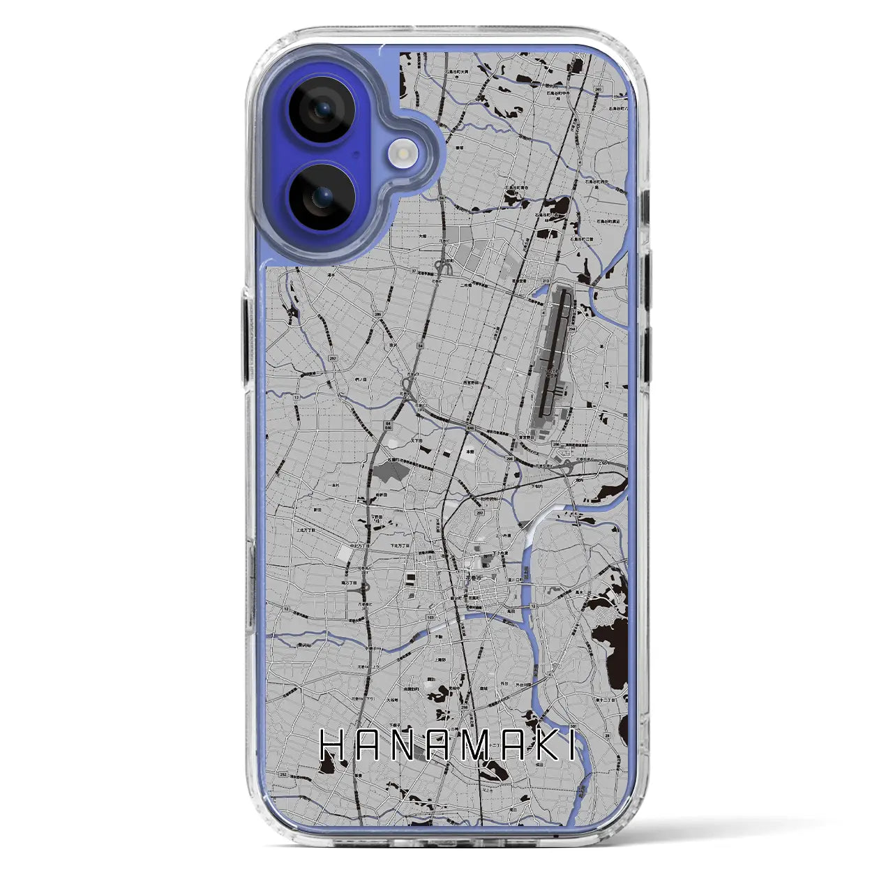 【花巻(岩手県)】地図柄iPhoneケース(MagSafeタイプ)