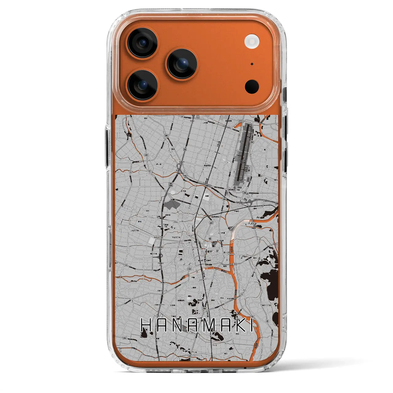 【花巻(岩手県)】地図柄iPhoneケース(MagSafeタイプ)