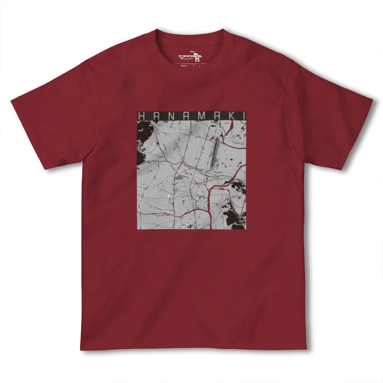 【花巻(岩手県)】地図柄ヘビーウェイトTシャツ