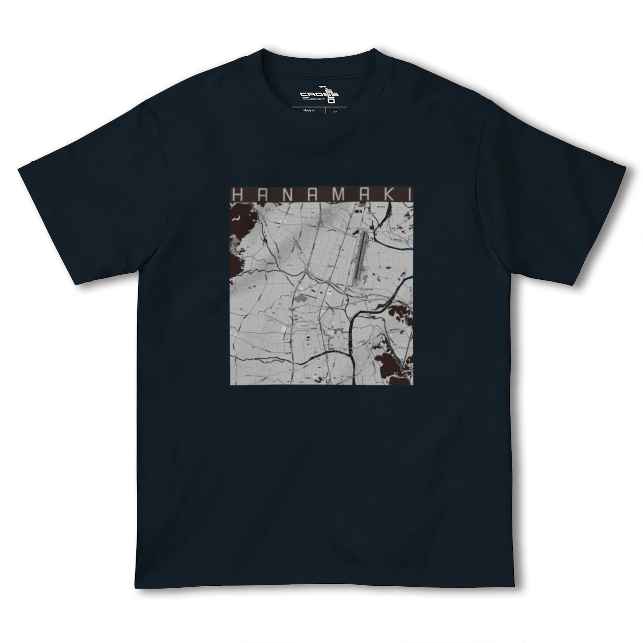 【花巻(岩手県)】地図柄ヘビーウェイトTシャツ