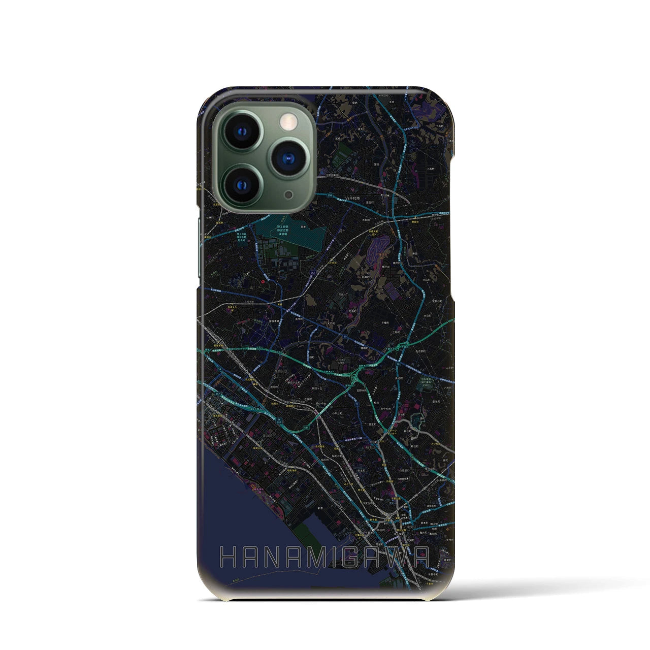 【花見川(千葉県)】地図柄iPhoneケース(バックカバータイプ)