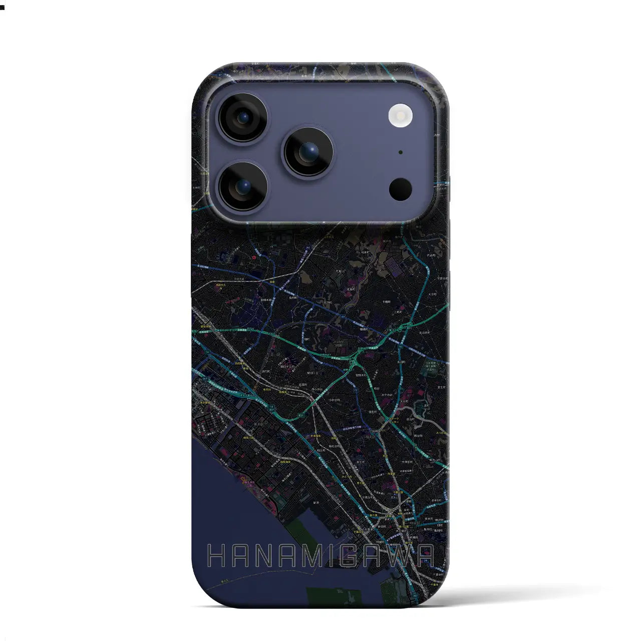 【花見川(千葉県)】地図柄iPhoneケース(バックカバータイプ)