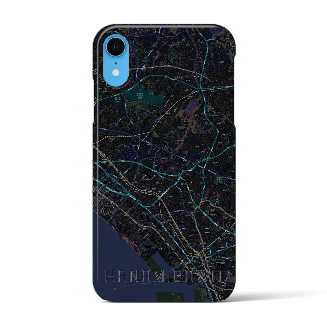 【花見川(千葉県)】地図柄iPhoneケース(バックカバータイプ)