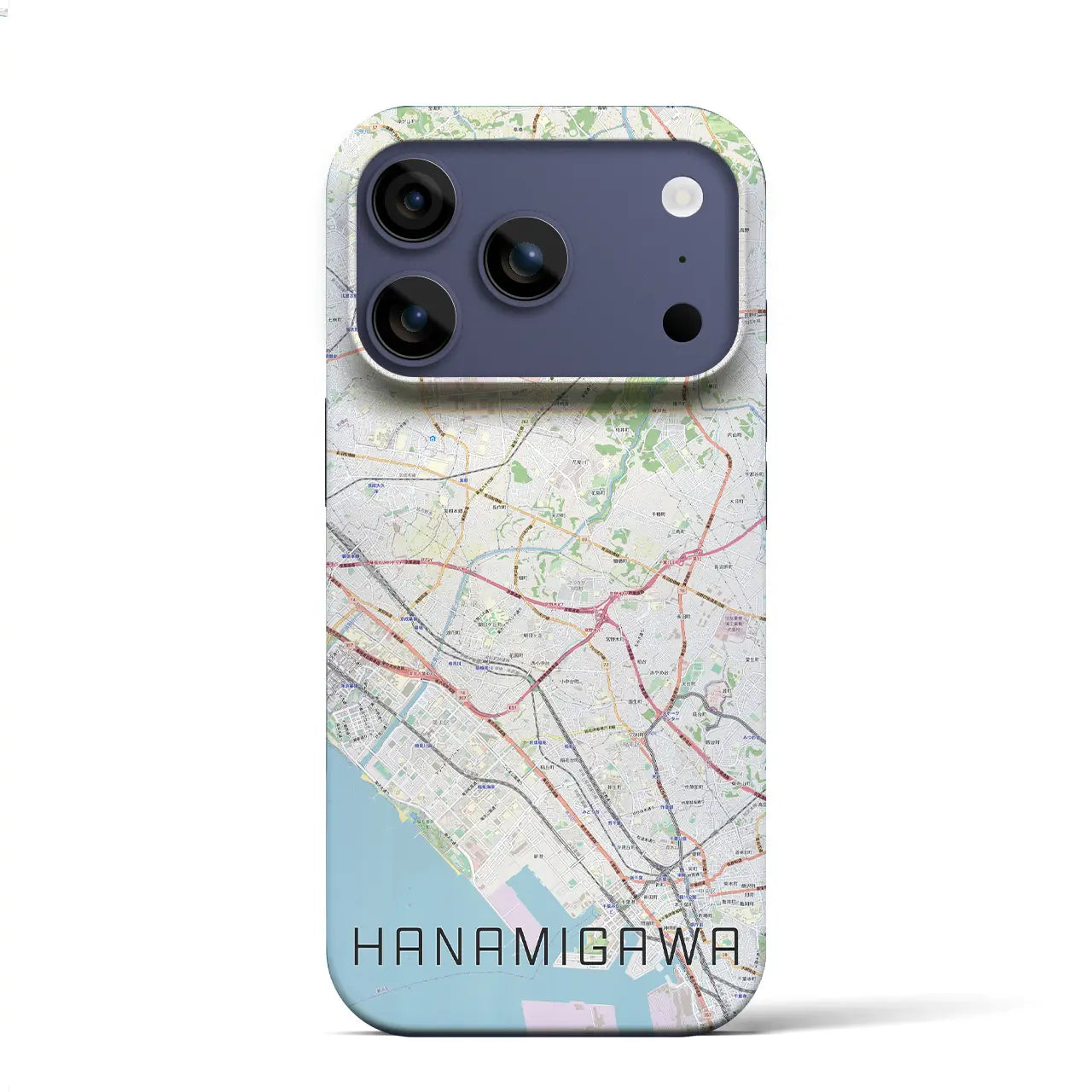 【花見川(千葉県)】地図柄iPhoneケース(バックカバータイプ)