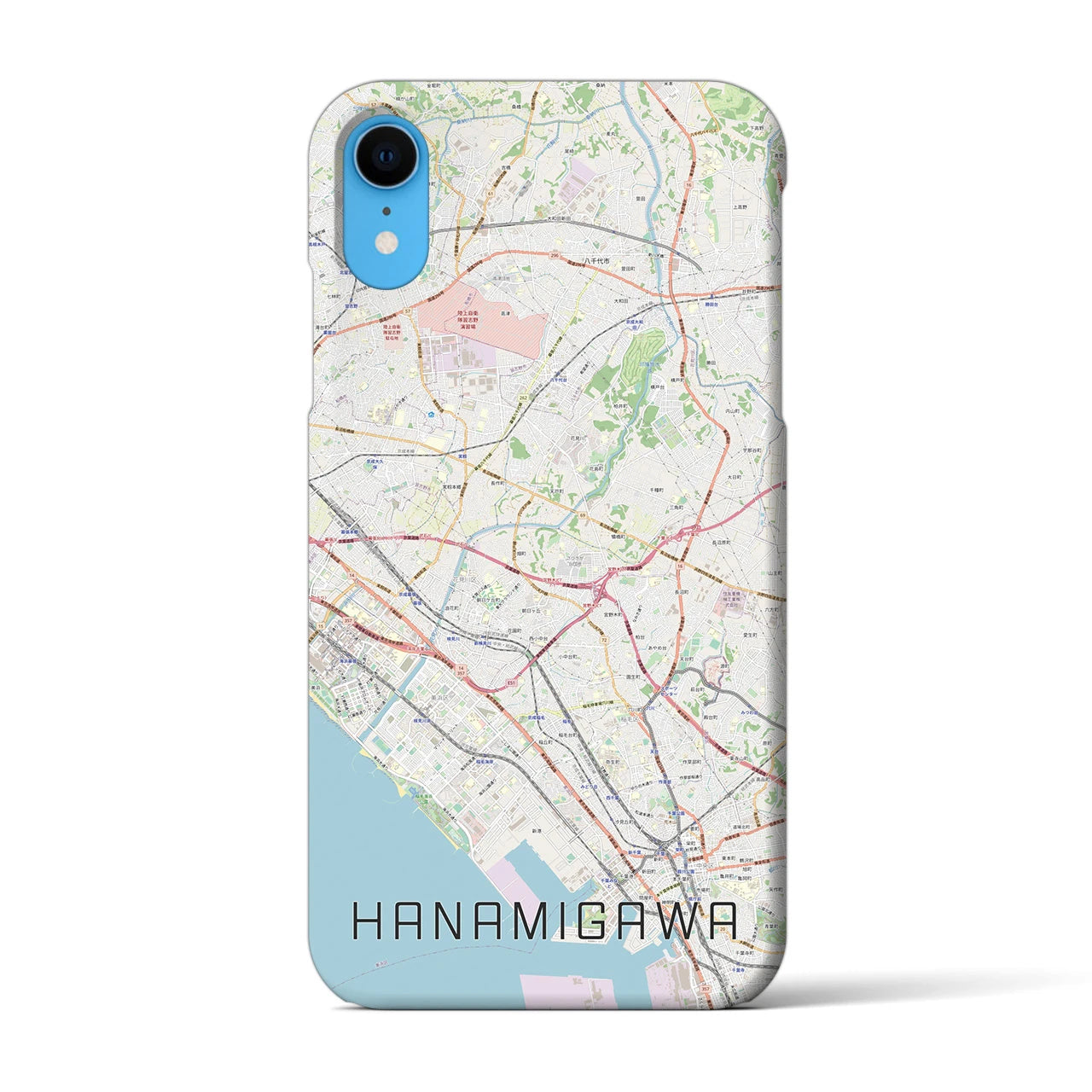 【花見川(千葉県)】地図柄iPhoneケース(バックカバータイプ)