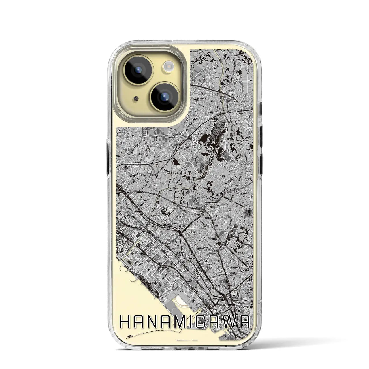 【花見川(千葉県)】地図柄iPhoneケース(MagSafeタイプ)