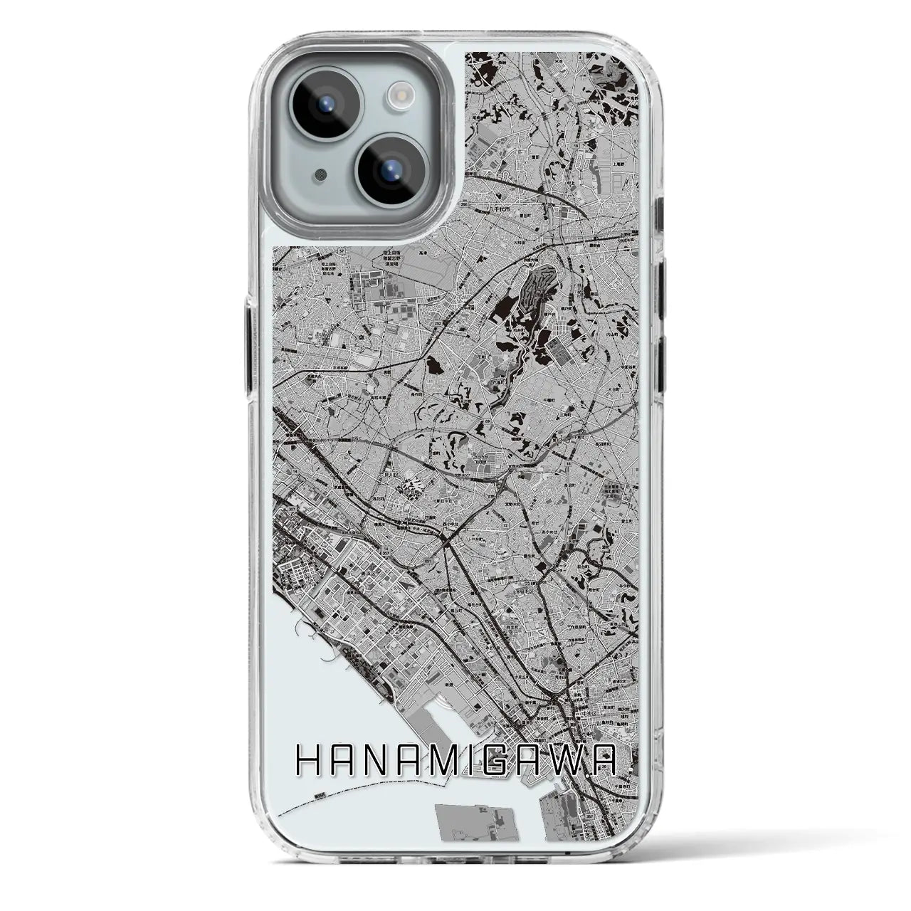 【花見川(千葉県)】地図柄iPhoneケース(MagSafeタイプ)