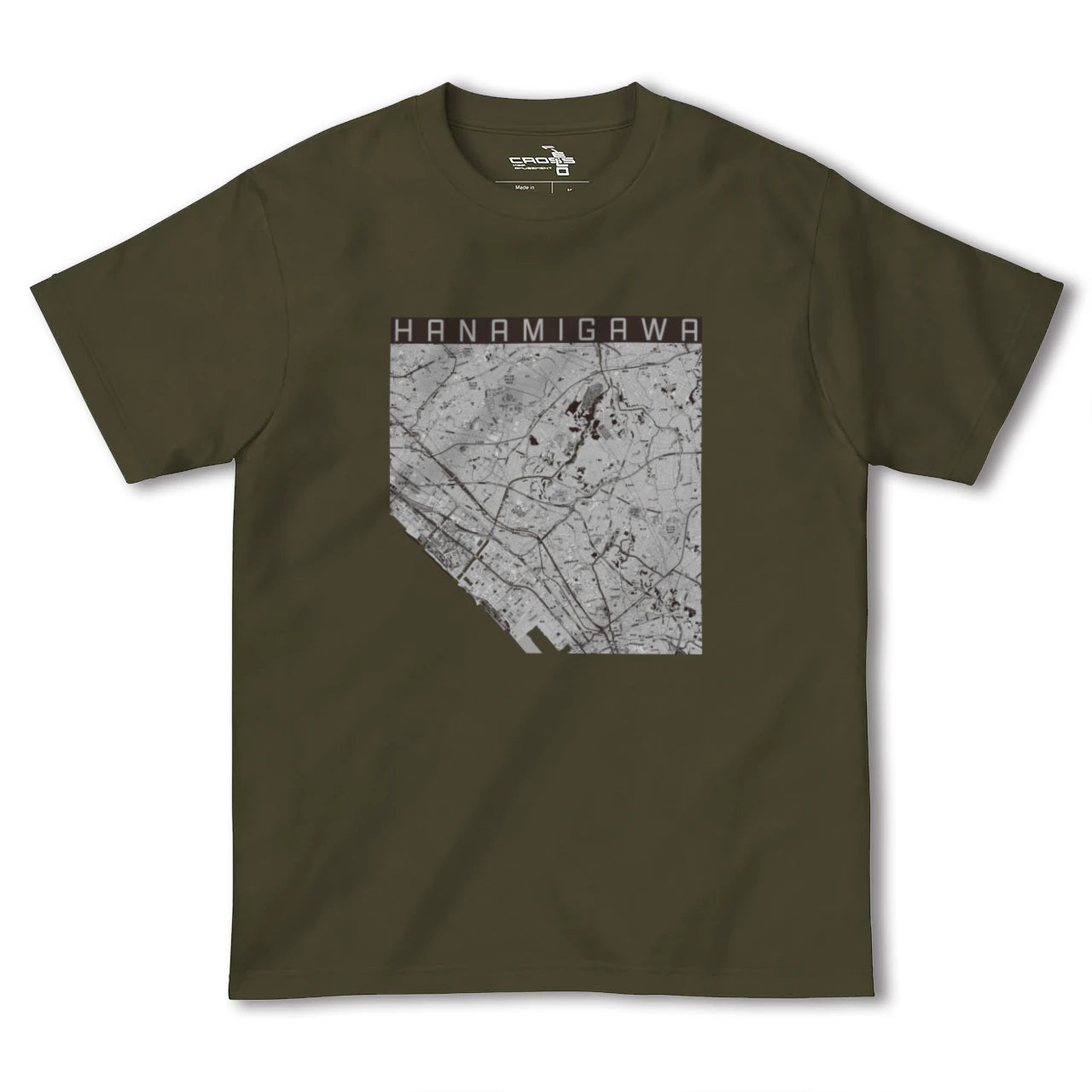 【花見川(千葉県)】地図柄ヘビーウェイトTシャツ