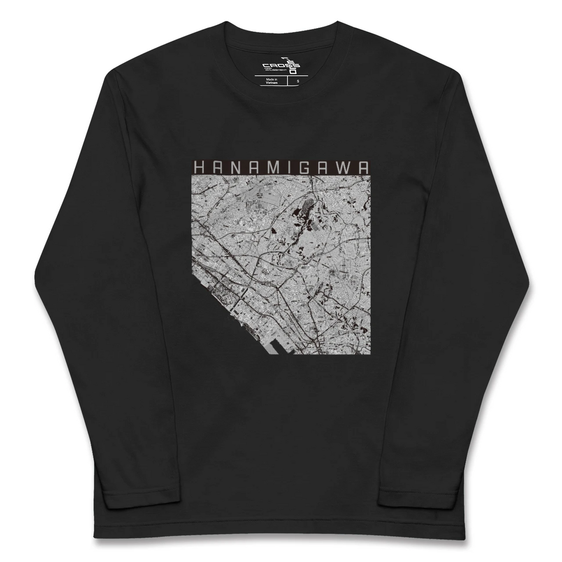 【花見川(千葉県)】地図柄ロングスリーブTシャツ