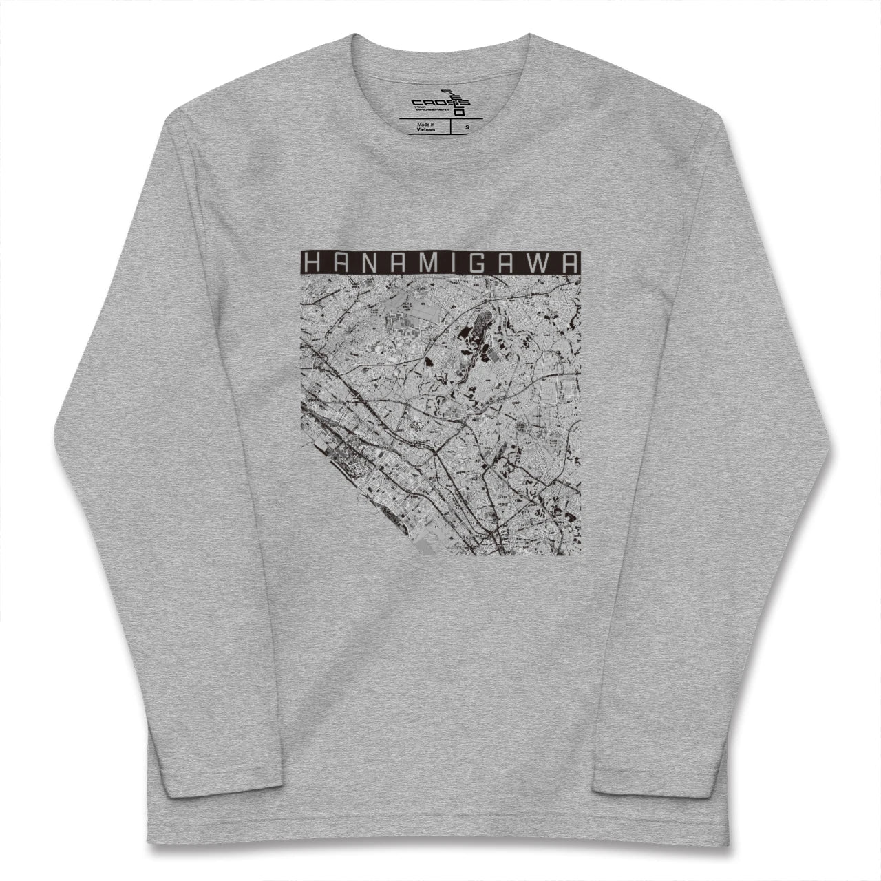 【花見川(千葉県)】地図柄ロングスリーブTシャツ