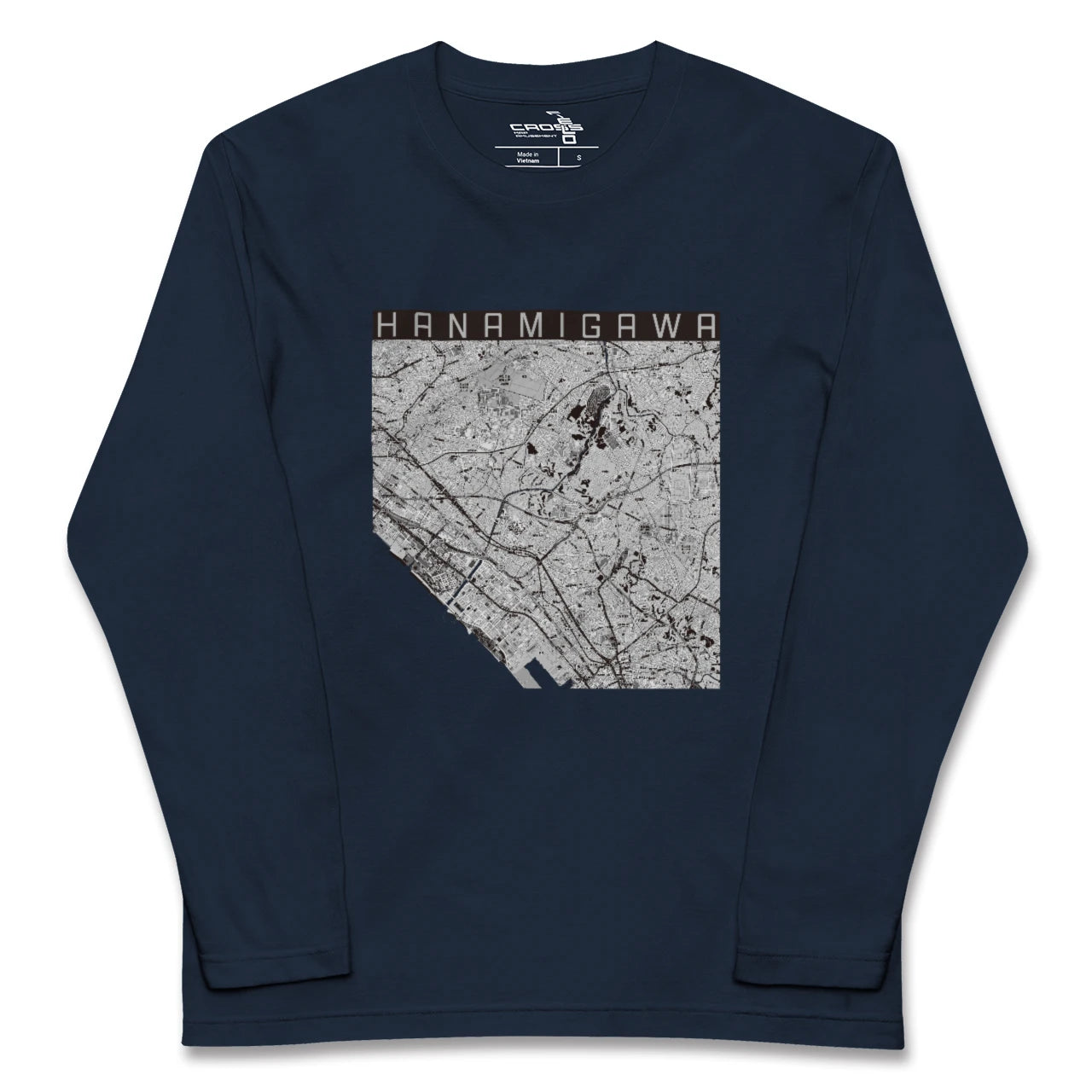 【花見川(千葉県)】地図柄ロングスリーブTシャツ