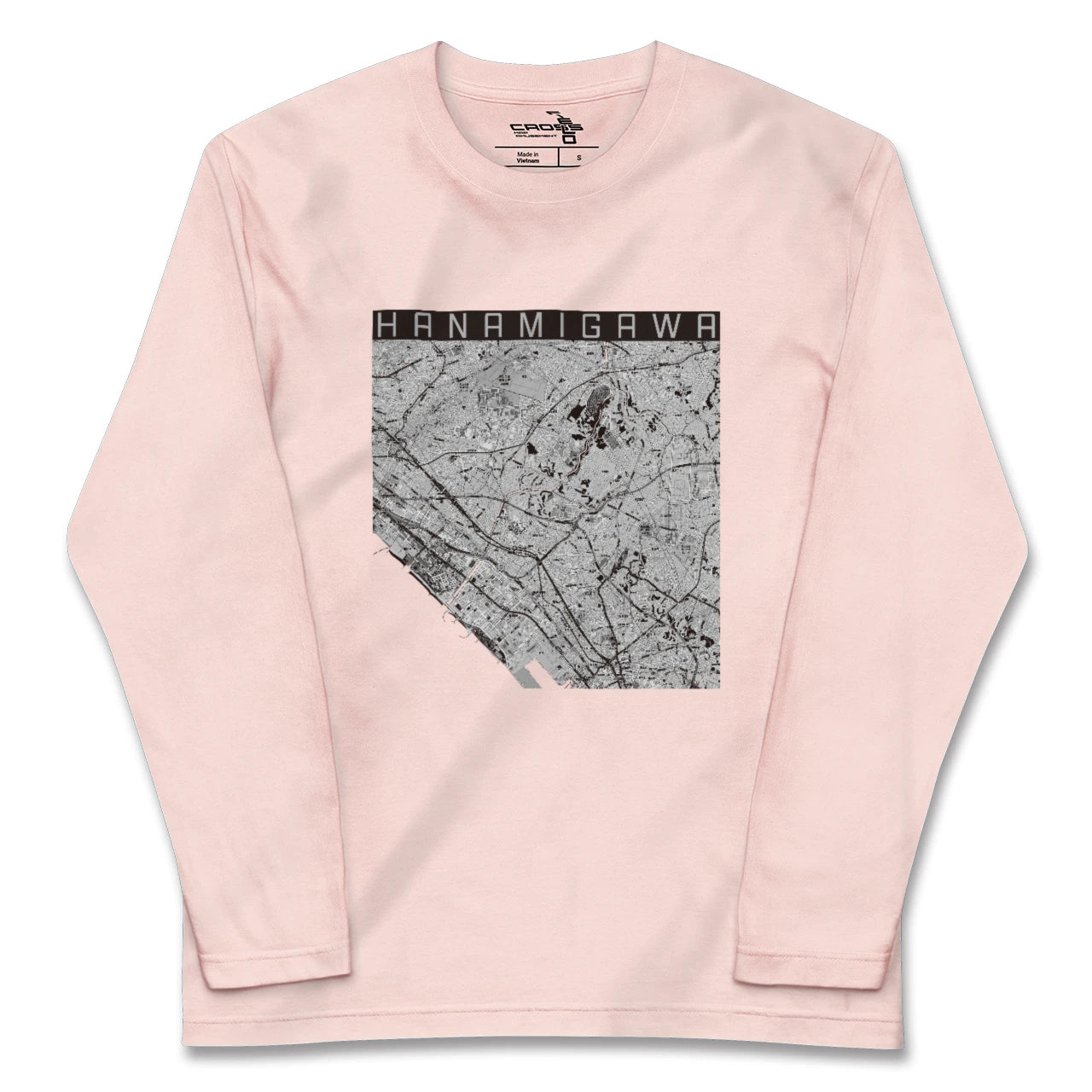 【花見川(千葉県)】地図柄ロングスリーブTシャツ