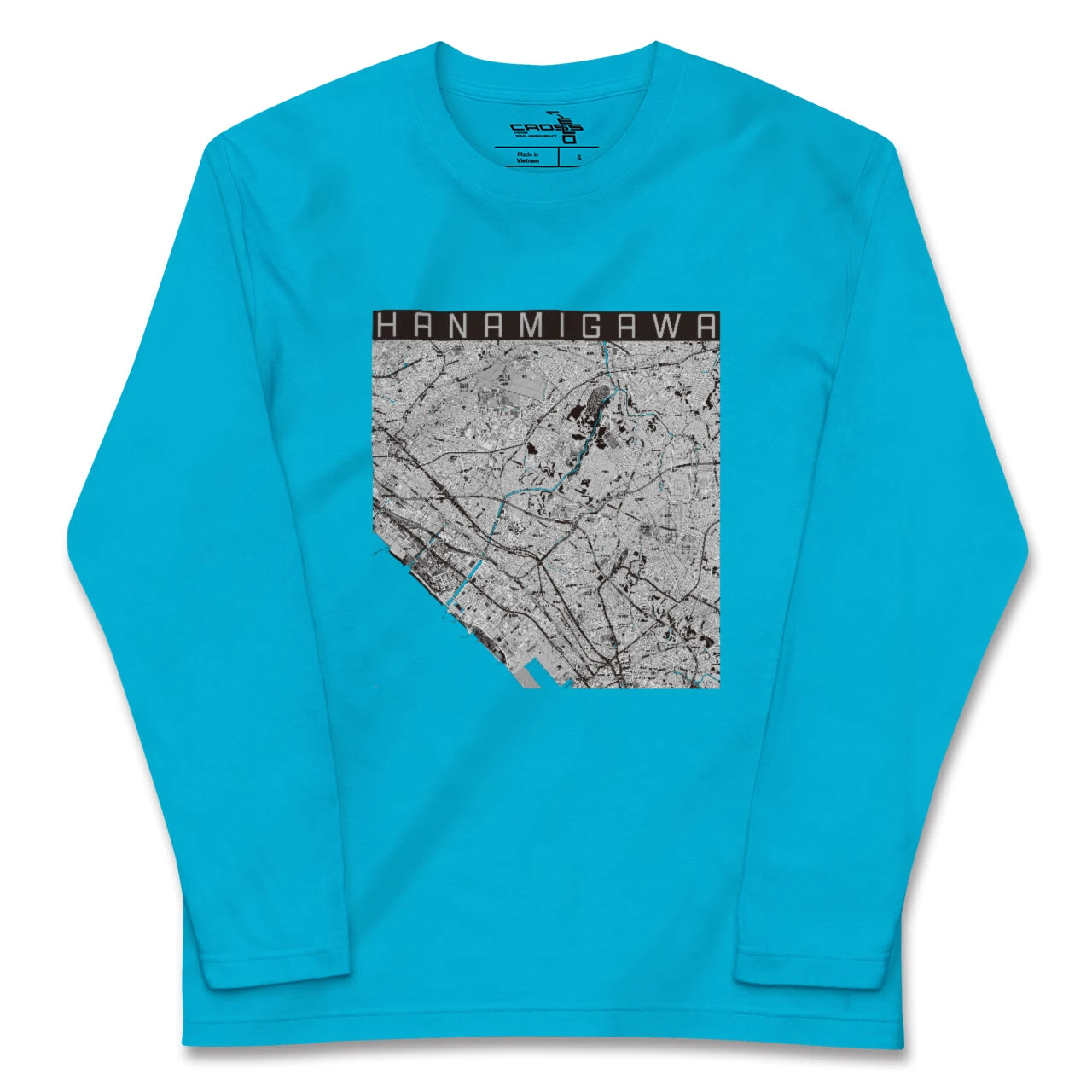 【花見川(千葉県)】地図柄ロングスリーブTシャツ
