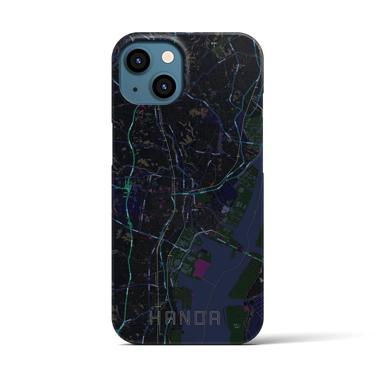 【半田(愛知県)】地図柄iPhoneケース(バックカバータイプ)