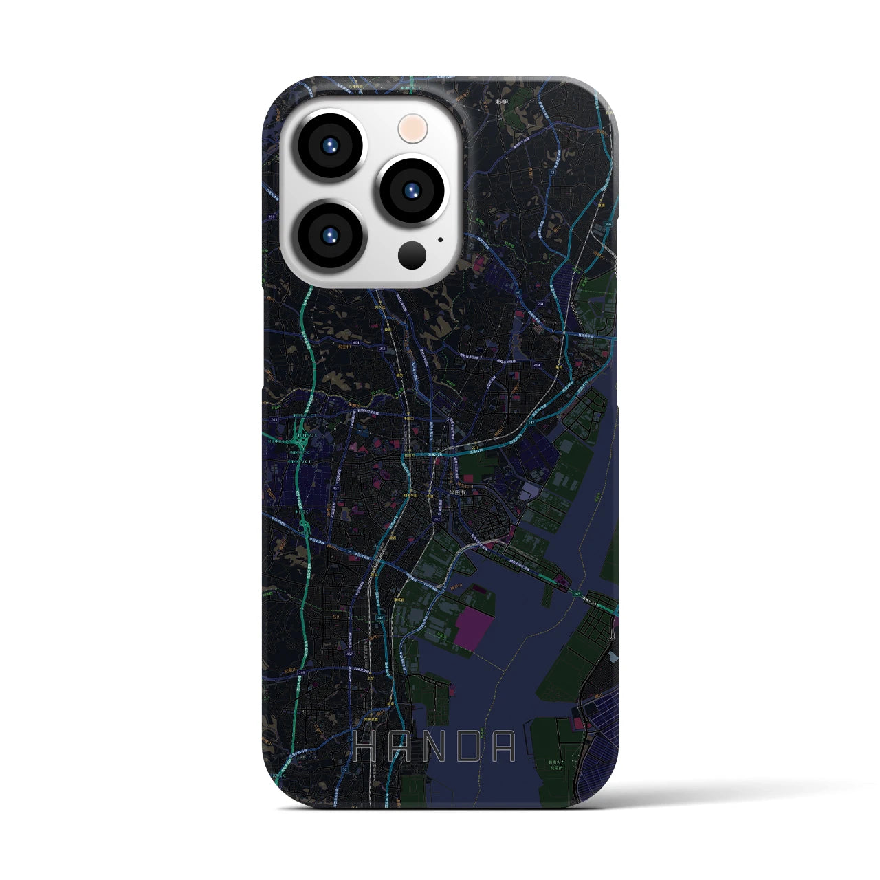 【半田(愛知県)】地図柄iPhoneケース(バックカバータイプ)