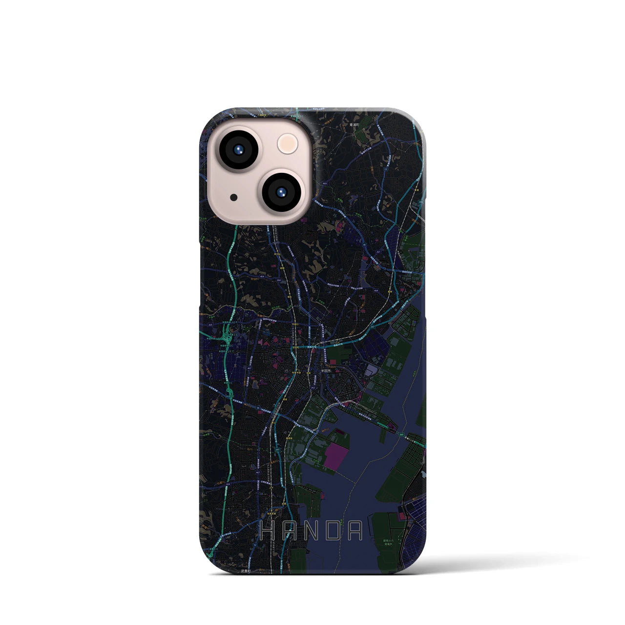 【半田(愛知県)】地図柄iPhoneケース(バックカバータイプ)