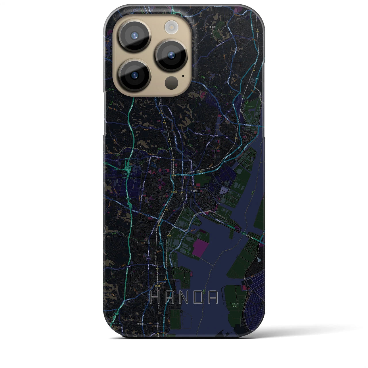 【半田(愛知県)】地図柄iPhoneケース(バックカバータイプ)