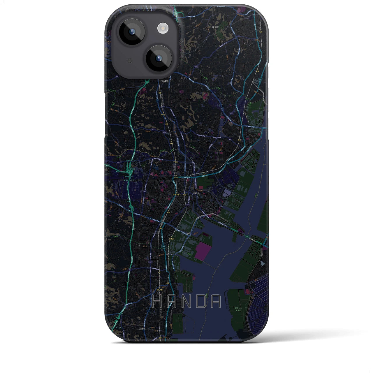 【半田(愛知県)】地図柄iPhoneケース(バックカバータイプ)