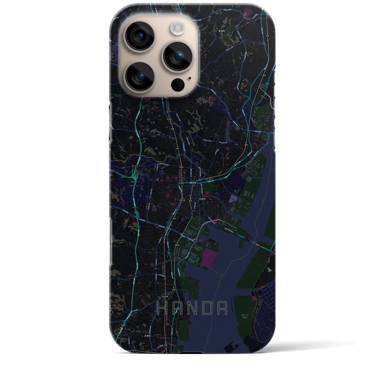 【半田(愛知県)】地図柄iPhoneケース(バックカバータイプ)