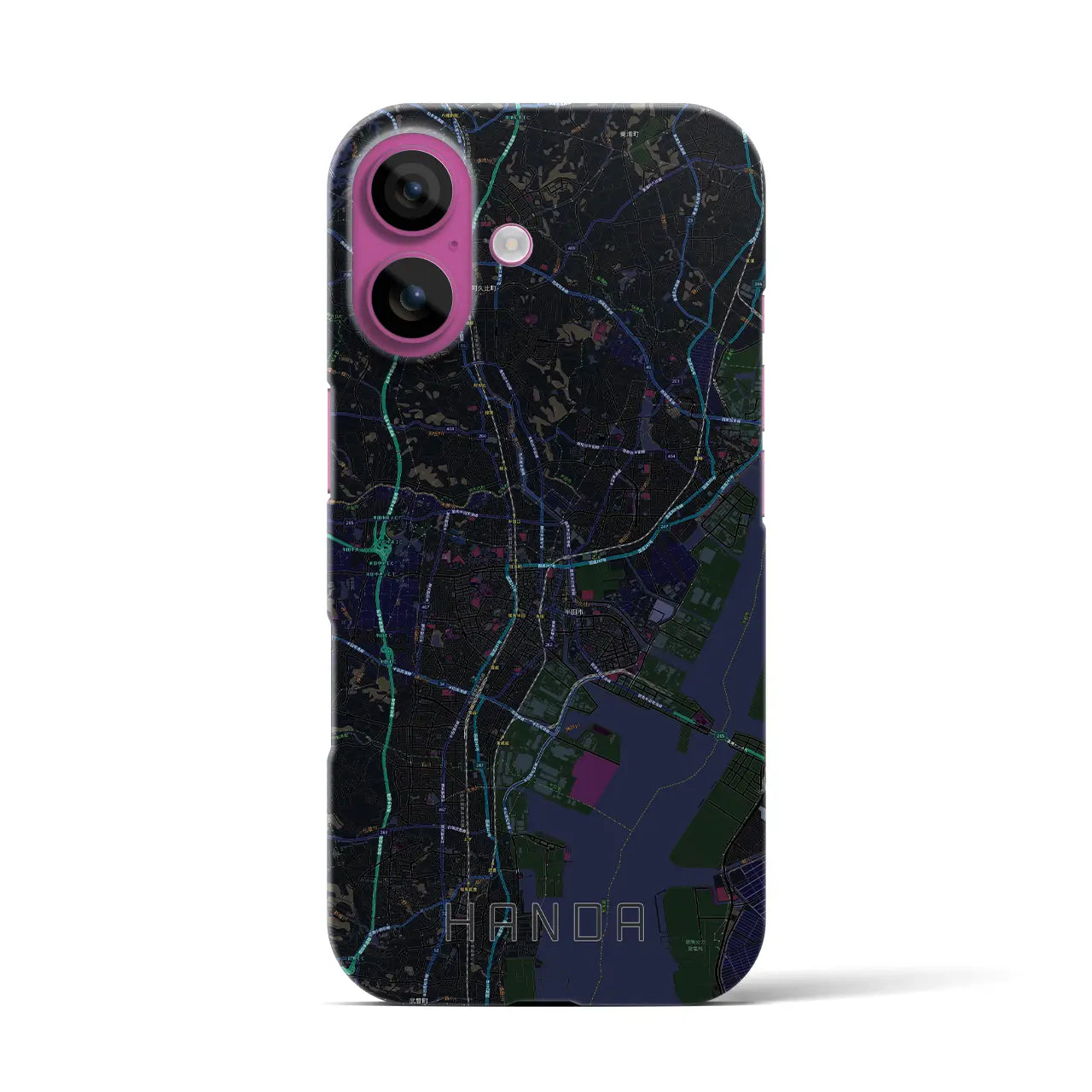 【半田(愛知県)】地図柄iPhoneケース(バックカバータイプ)