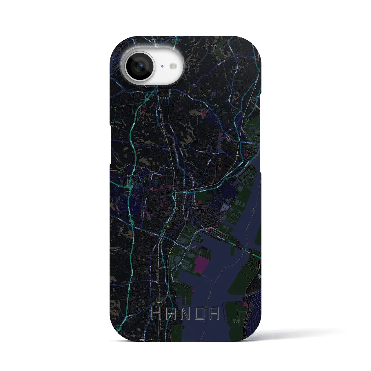 【半田(愛知県)】地図柄iPhoneケース(バックカバータイプ)