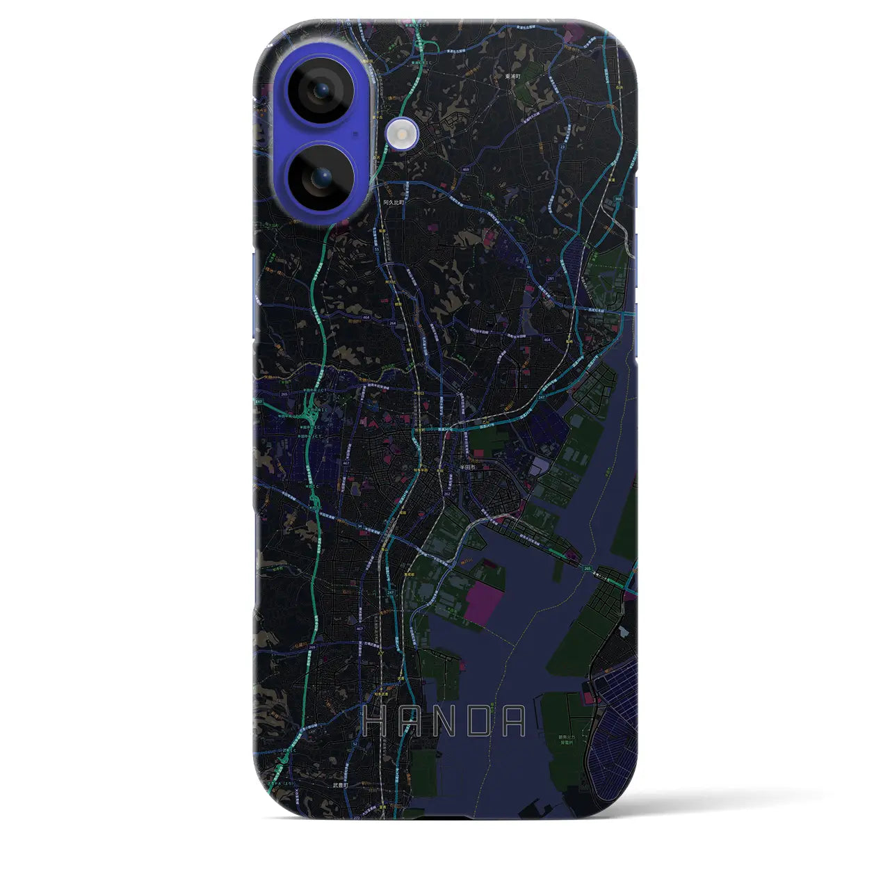 【半田(愛知県)】地図柄iPhoneケース(バックカバータイプ)