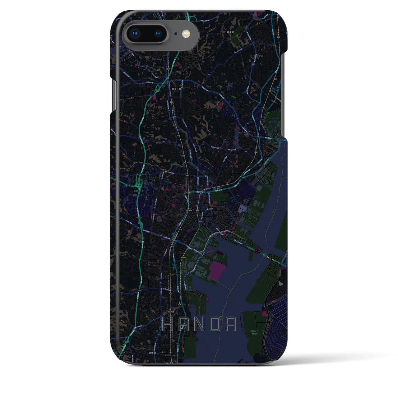 【半田(愛知県)】地図柄iPhoneケース(バックカバータイプ)