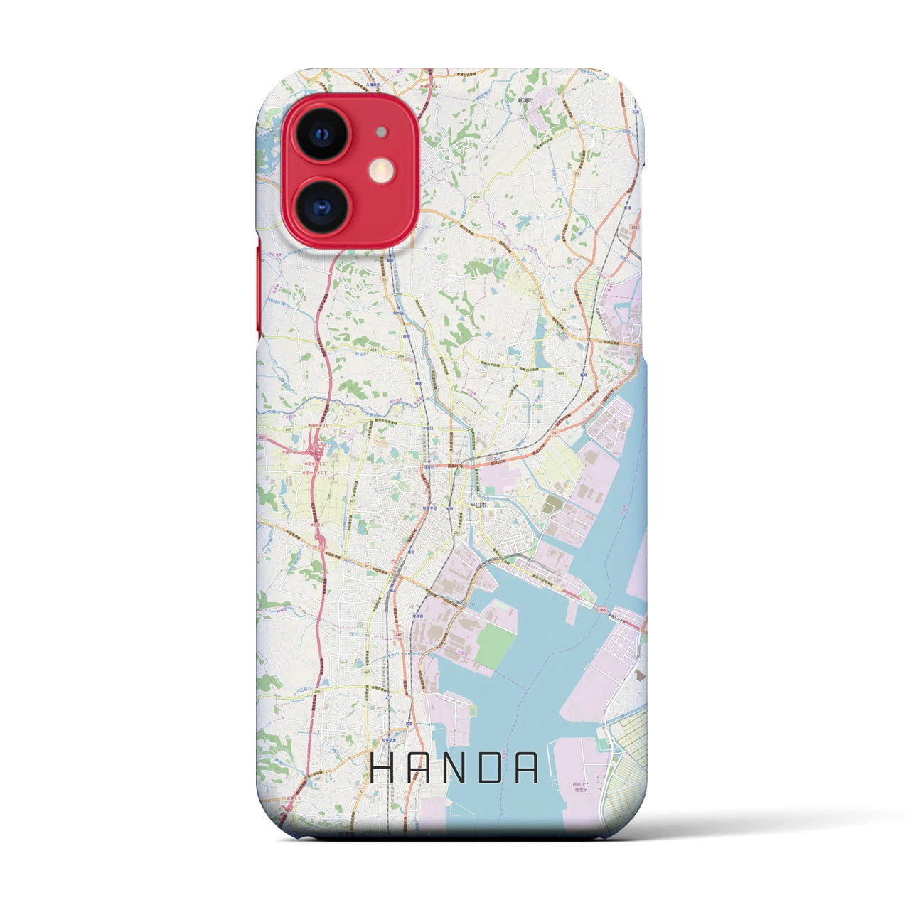 【半田(愛知県)】地図柄iPhoneケース(バックカバータイプ)