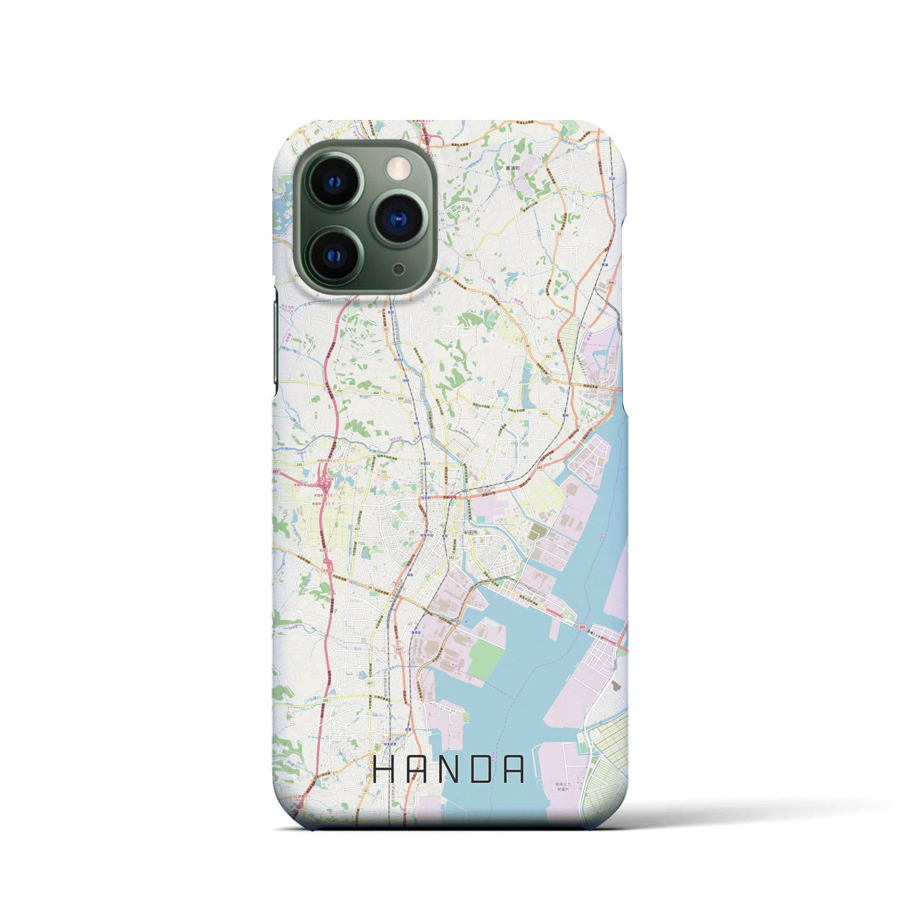 【半田(愛知県)】地図柄iPhoneケース(バックカバータイプ)