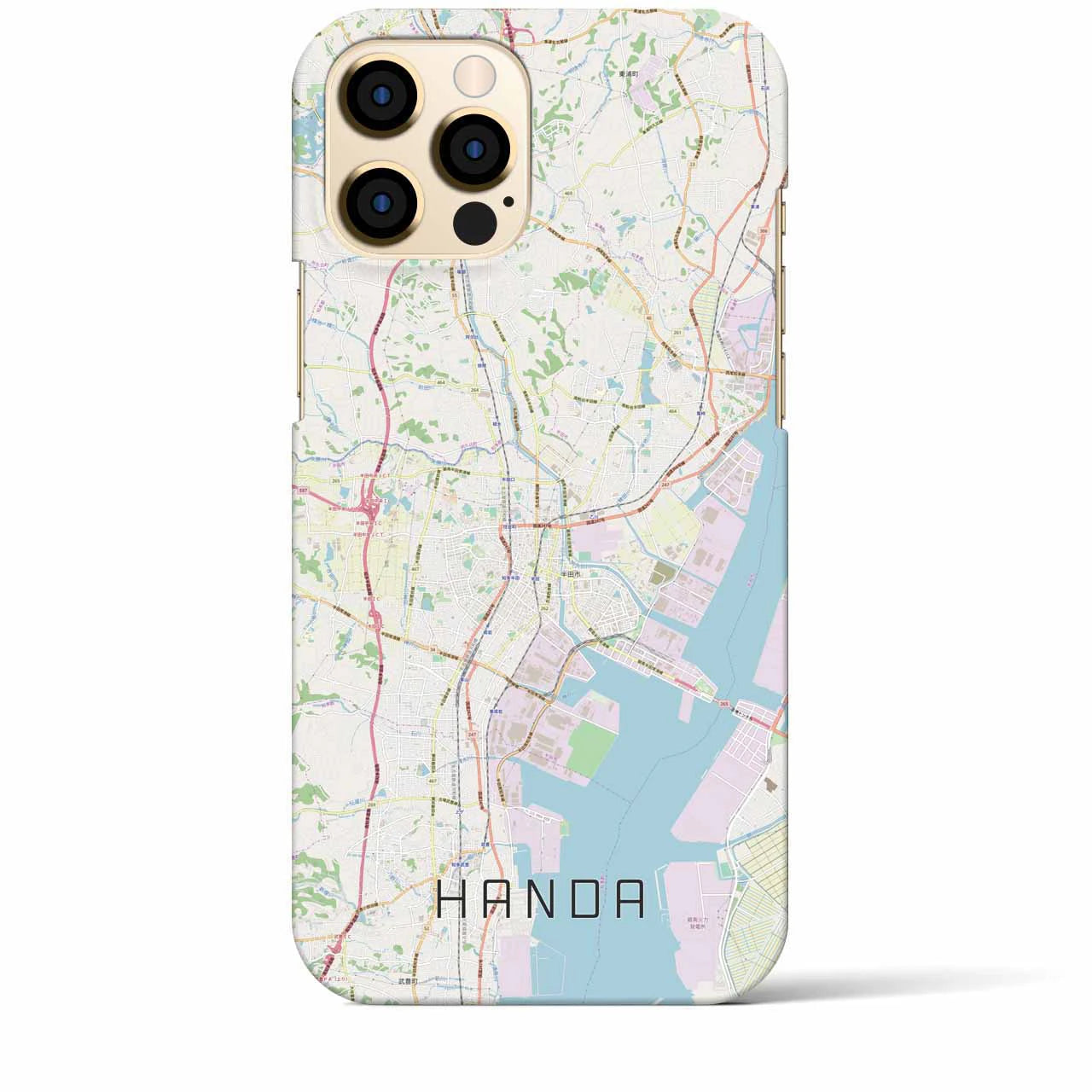 【半田(愛知県)】地図柄iPhoneケース(バックカバータイプ)