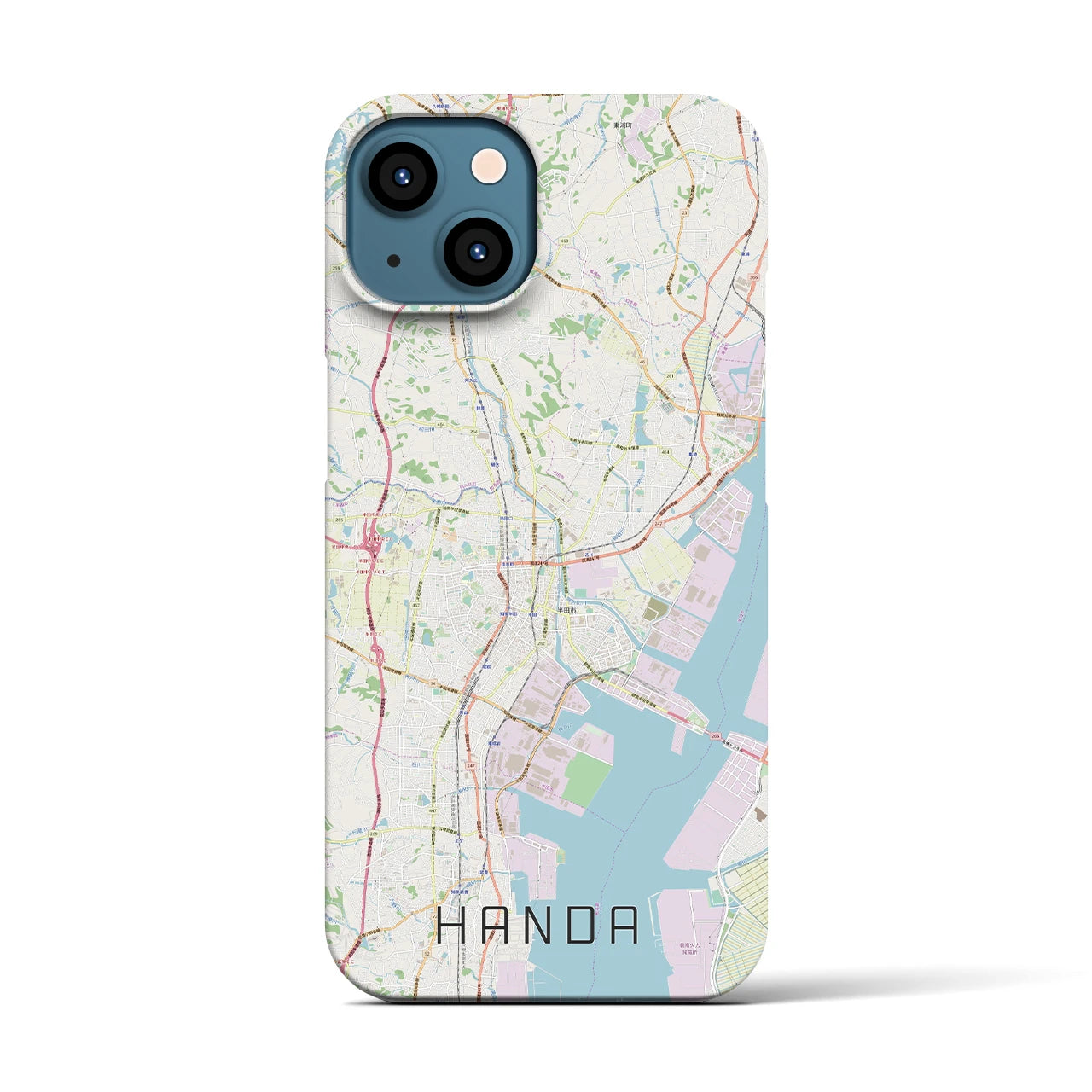 【半田(愛知県)】地図柄iPhoneケース(バックカバータイプ)