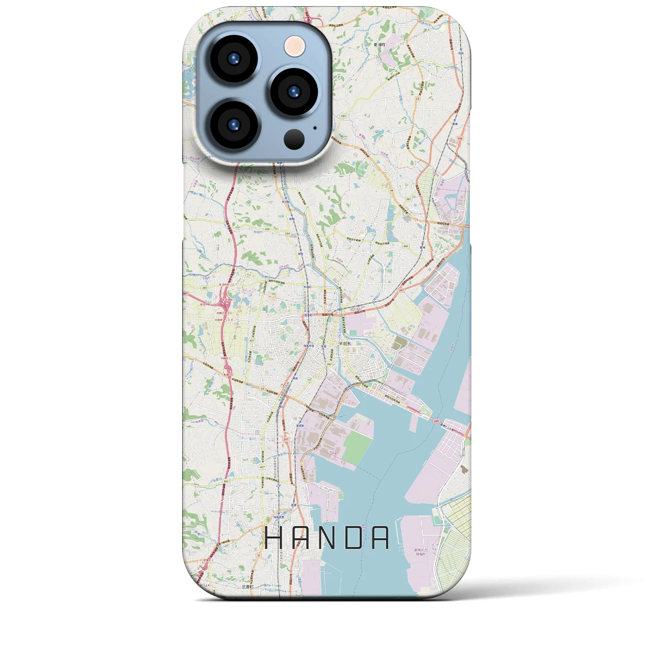 【半田(愛知県)】地図柄iPhoneケース(バックカバータイプ)
