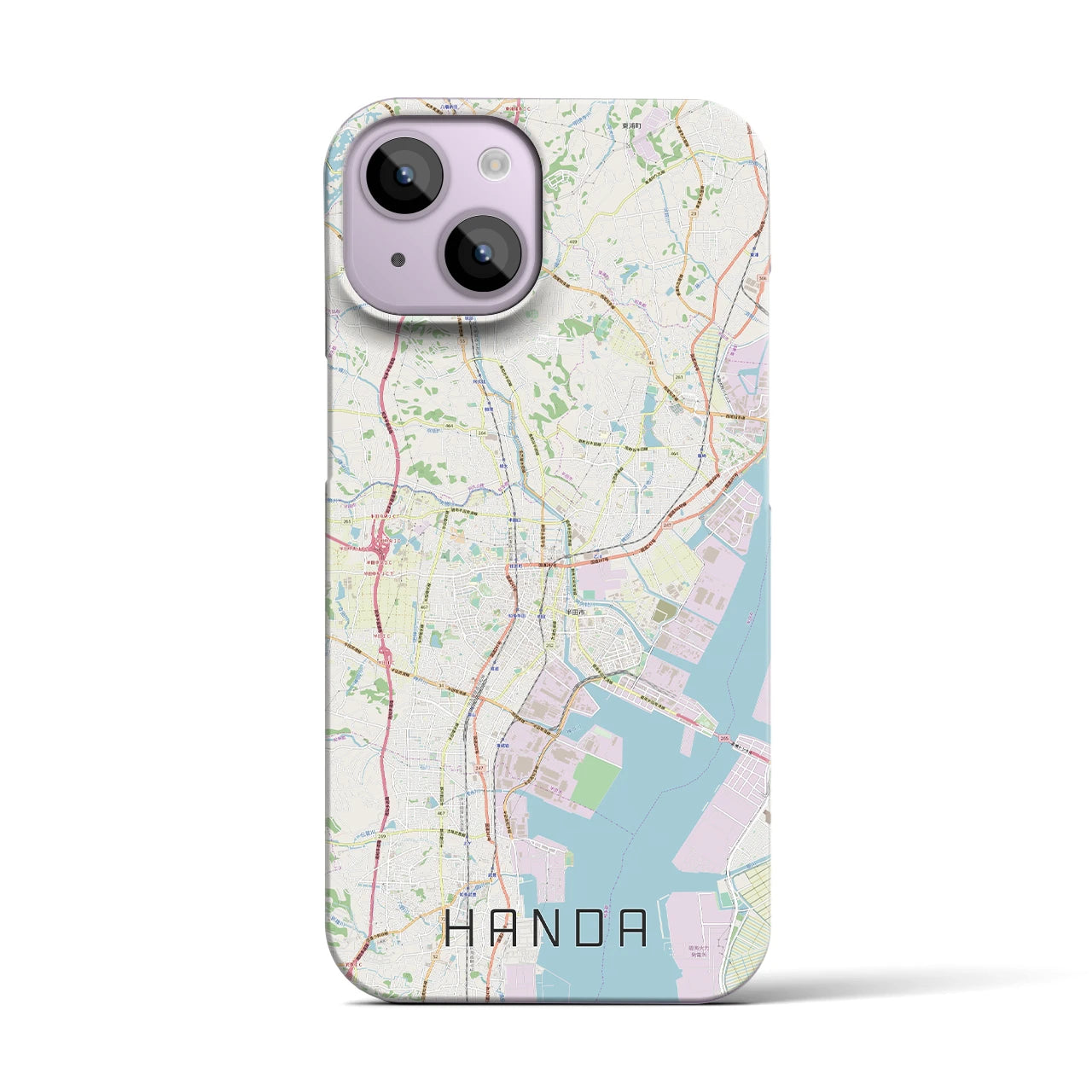 【半田(愛知県)】地図柄iPhoneケース(バックカバータイプ)