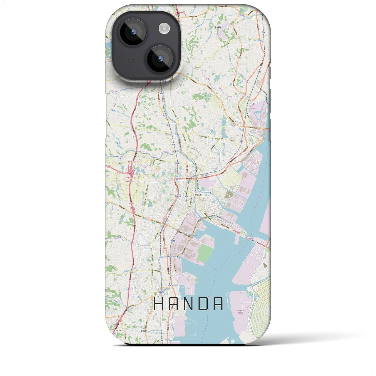 【半田(愛知県)】地図柄iPhoneケース(バックカバータイプ)