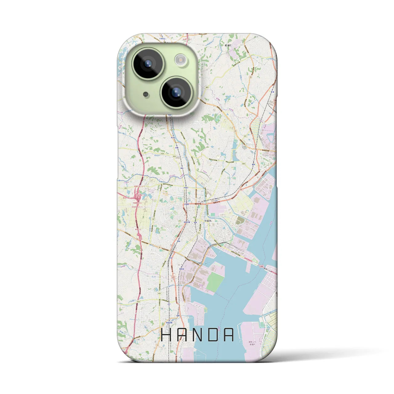 【半田(愛知県)】地図柄iPhoneケース(バックカバータイプ)