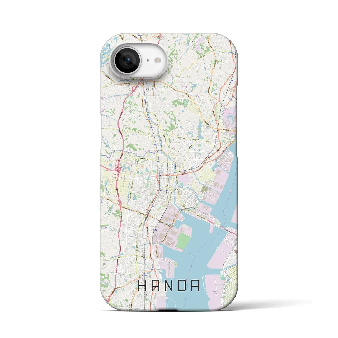 【半田(愛知県)】地図柄iPhoneケース(バックカバータイプ)