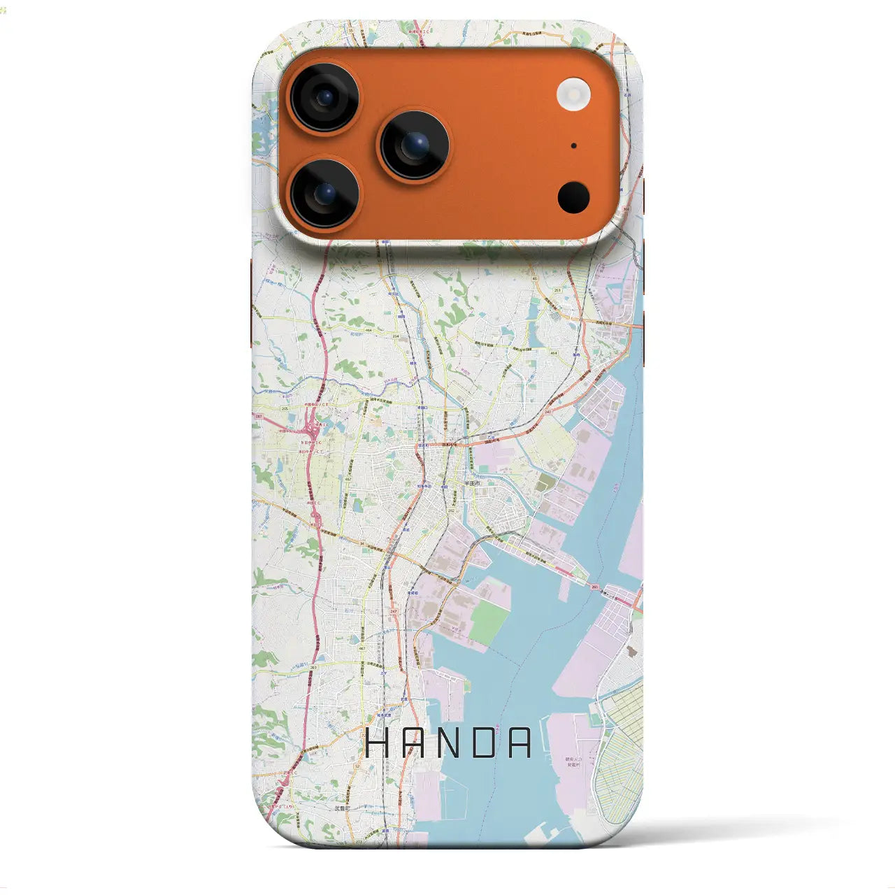 【半田(愛知県)】地図柄iPhoneケース(バックカバータイプ)