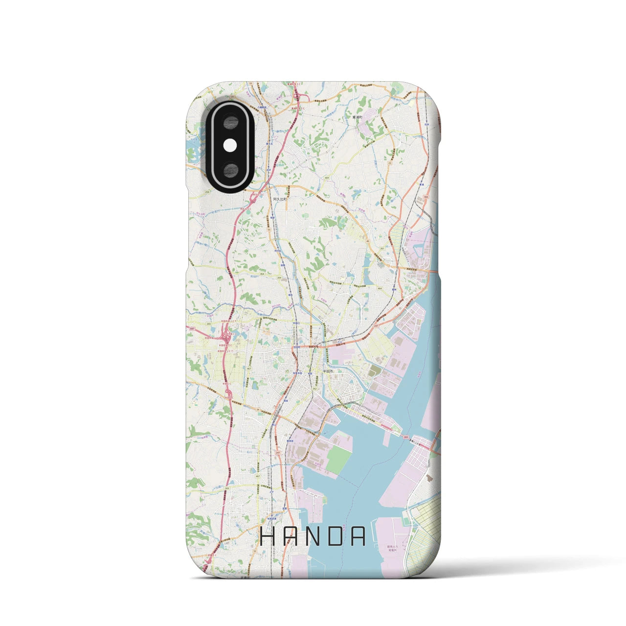 【半田(愛知県)】地図柄iPhoneケース(バックカバータイプ)