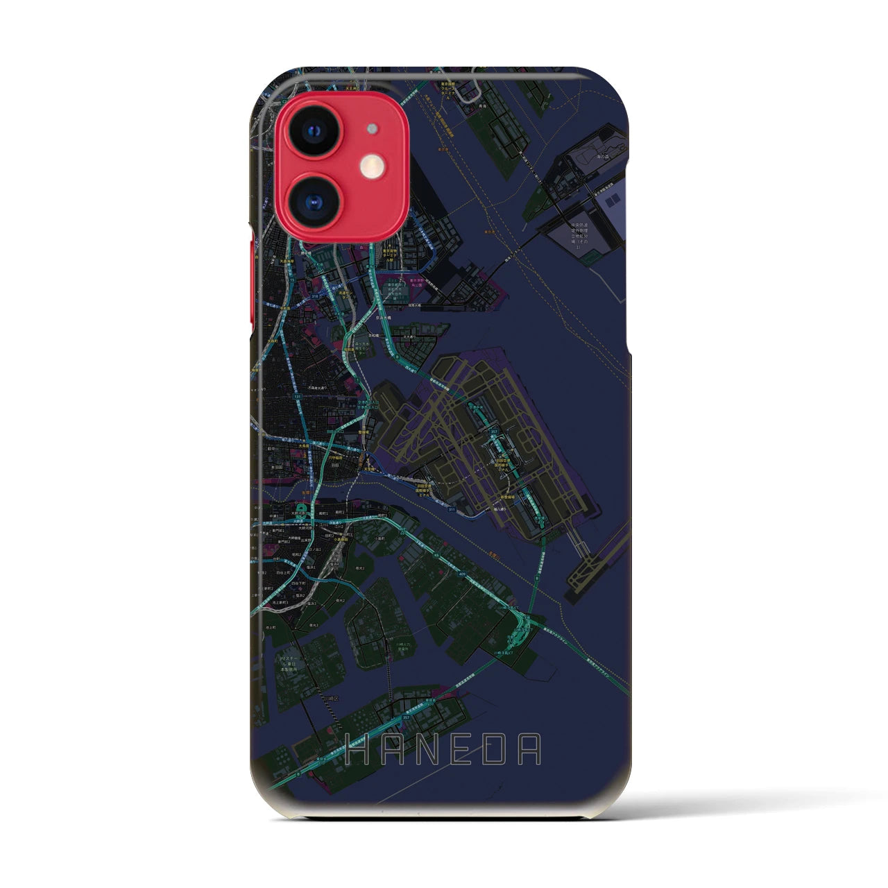 【羽田(東京都)】地図柄iPhoneケース(バックカバータイプ)