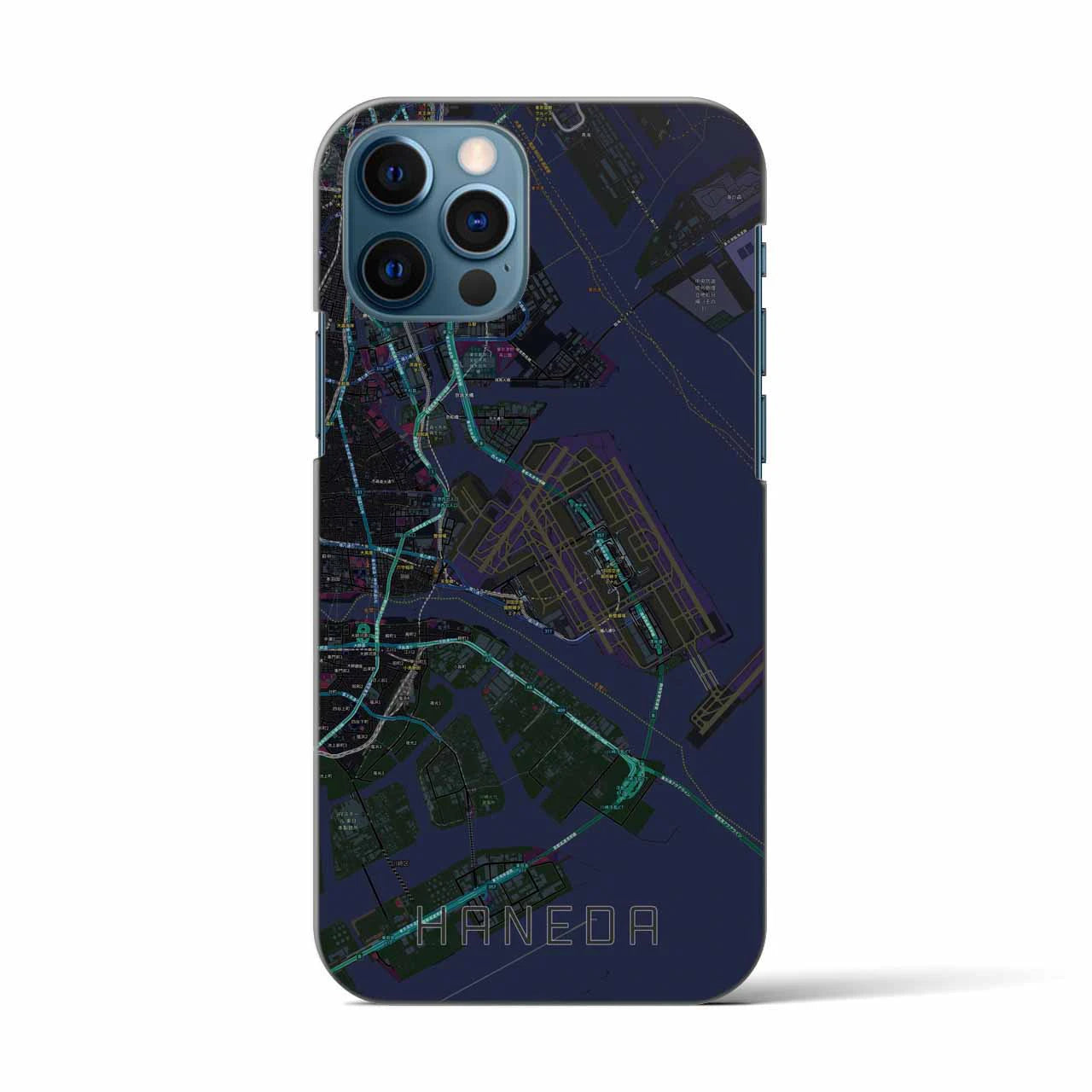 【羽田(東京都)】地図柄iPhoneケース(バックカバータイプ)