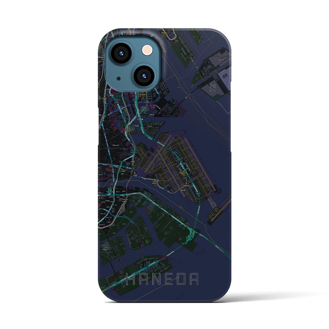 【羽田(東京都)】地図柄iPhoneケース(バックカバータイプ)