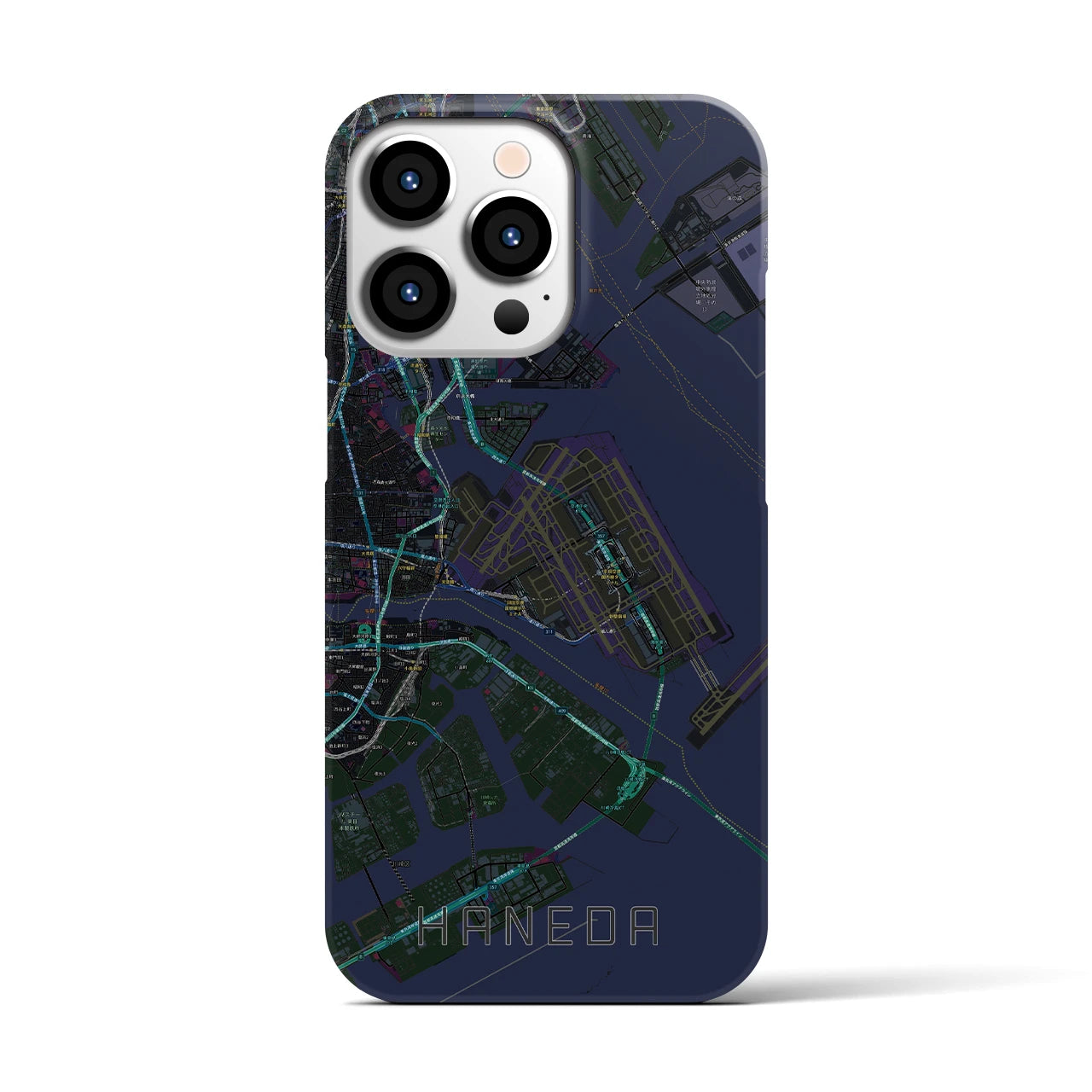 【羽田(東京都)】地図柄iPhoneケース(バックカバータイプ)